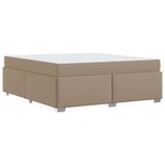 vidaXL Cadre de lit avec matelas Cappuccino 180 x 200 cm tissu