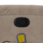 vidaXL Fauteuil inclinable de massage taupe tissu microfibre