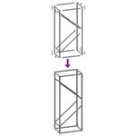 vidaXL Portant de bois chauffage anthracite 40x25x100 cm