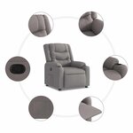 vidaXL Fauteuil inclinable Taupe Tissu