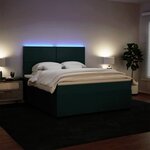 vidaXL Sommier à lattes de lit et matelas Vert foncé 180x200cm Velours