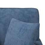 vidaXL Chaise lounge avec jupe avec coussin Bleu 157 x 91 x 91 cm ARES