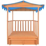 vidaXL Maison de jeu d'enfants et bac à sable Bois de sapin Bleu UV50