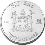 Pièce de monnaie en Argent 2 Dollars g 31.1 (1 oz) Millésime 2024 JOHN KENNEDY