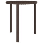 vidaXL Tables d'appoint 3 Pièces marron résine tressée