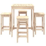 vidaXL Ensemble de bar de jardin 5 Pièces bois de pin massif
