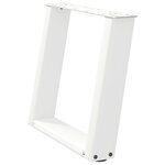 vidaXL Pieds de table basse en U  2 pièces  blanc  50 x (42-43) cm  acier