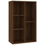 vidaXL Bibliothèque/Buffet chêne marron 50x25x80 cm bois d'ingénierie