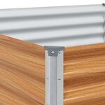 vidaXL Jardinière surélevée 390 x 100 x 36 cm Acier galvanisé