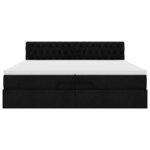 VidaXL Cadre de lit ottoman avec matelas noir 200x200 cm tissu