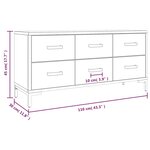 vidaXL Armoire de rangement Marron 110x30x45 cm Bois de pin massif