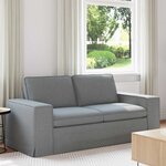 vidaXL Canapé Gris clair 182 x 80 x 82 cm tissu