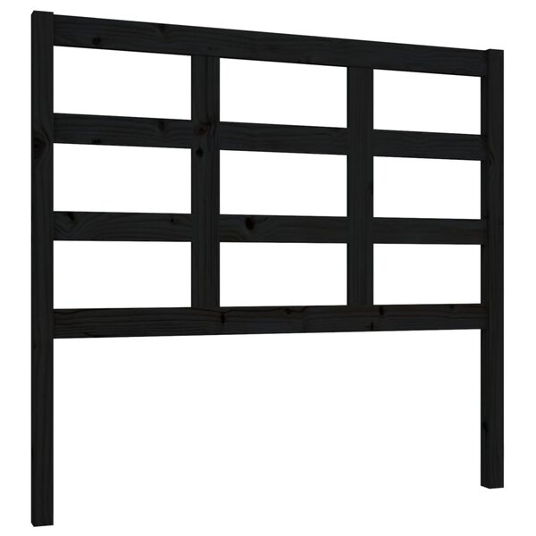 vidaXL Tête de lit Noir 105 5x4x100 cm Bois massif de pin