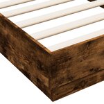 vidaXL Cadre de lit sans matelas avec lumières LED chêne fumé 90x190cm