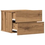 vidaXL Tables de chevet murales 2 Pièces chêne artisanal 40x32x30 cm