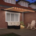 vidaXL Auvent Rétractable jaune et orange 350 x 250 cm tissu
