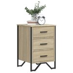 vidaXL Table de chevet chêne sonoma 40x41x60 cm bois d'ingénierie