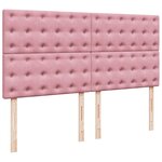 vidaXL Sommier à lattes de lit avec matelas Rose 180x200 cm Velours