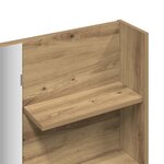 vidaXL Coiffeuse avec miroir chêne artisanal 74 5x40x141 cm