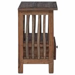 vidaXL Table de chevet Marron 30 x 30 x 47 cm Bois Recyclé Solide