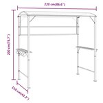 vidaXL Belvédère avec toit 220x110x200 cm Anthracite