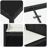vidaXL Ensemble de salle à manger pour jardin 5 Pièces Noir Poly rotin