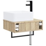 vidaXL Basin de lavage mural Chêne Sonoma 50 x 41 x 39 cm