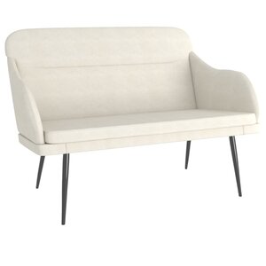 Banc banquette crème 110 x 76 x 80 cm velours 02_0010513