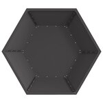 brasero hexagonal vidaXL noir 100x100x28 cm en acier