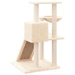 vidaXL Arbre à chat avec griffoirs en sisal Crème 82 cm
