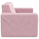 vidaXL Canapé pour enfants à 2 places Rose Peluche douce