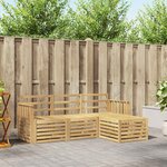 vidaXL Ensemble de canapés d'extérieur 4 pc Blanc Bois d'Acacia Massif