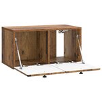 vidaXL Meuble TV mural 59 5 x 31 x 30 cm Bois ancien Bois d'ingénierie