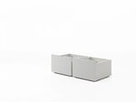2 tiroirs de rangement pour lit blanc