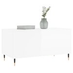 vidaXL Table basse Blanc brillant 90x44 5x45 cm Bois d'ingénierie