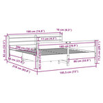 vidaXL Cadre de lit sans matelas 180x200 cm bois massif de pin