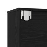 vidaXL Étagère 3 Pièces Chêne noir 36 x 30 x 143 cm Bois d'ingénierie