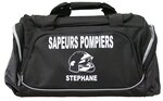 Sac de sport 55 L - SAPEURS POMPIERS casque F1 - personnalisé avec votre texte - noir