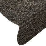 Vidaxl tapis d'escalier autocollants 15pièces marron 56x17x3cm aiguilleté