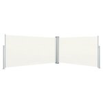 vidaXL Auvent latéral rétractable Crème 160x600 cm