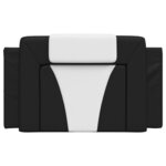 vidaXL Coussin de tête de lit Viana noir et blanc 90 cm similicuir