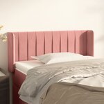 vidaXL Tête de lit avec oreilles Rose 93x16x78/88 cm Velours