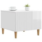 vidaXL Table basse Blanc brillant 49 x 50 x 40 cm Bois d'ingénierie