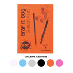 Bloc encollé GraF it Dot A4 80F 90g Blanc Couverture coloris Aléatoire CLAIREFONTAINE