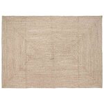 vidaXL Tapis Naturel et blanc 160 x 230 cm Jute