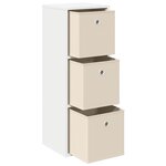 vidaXL Buffet avec tiroir Blanc 30 5 x 27 x 84 5 cm