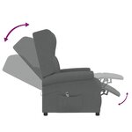 vidaXL Fauteuil Gris foncé Tissu