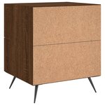 vidaXL Tables de chevet 2 Pièces chêne marron 40x35x47 5 cm