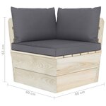 vidaXL Salon de jardin palette 6 Pièces avec coussins Épicéa imprégné