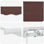 vidaXL Auvent manuel rétractable marron 300x250 cm